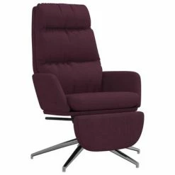 VidaXL Chaise de relaxation avec repose-pied Violet Tissu