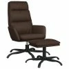 VidaXL Chaise de relaxation avec tabouret Marron Similicuir -Fauteuils Soldes image 2 3097537