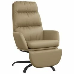 VidaXL Chaise de relaxation avec repose-pied Cappuccino Similicuir