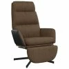 VidaXL Chaise de relaxation avec repose-pied Marron Tissu 2 VidaXL Chaise de relaxation avec repose-pied Marron Tissu -Fauteuils Soldes image 2 3097559