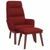 VidaXL Chaise de relaxation avec tabouret Rouge bordeaux Tissu 2 VidaXL Chaise de relaxation avec tabouret Rouge bordeaux Tissu -Fauteuils Soldes image 2 3097571