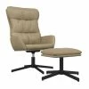VidaXL Chaise de relaxation avec tabouret Cappuccino Similicuir