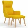 VidaXL Chaise de détente et repose-pied Jaune moutarde Velours 1 VidaXL Chaise de détente et repose-pied Jaune moutarde Velours -Fauteuils Soldes image 2 3097827