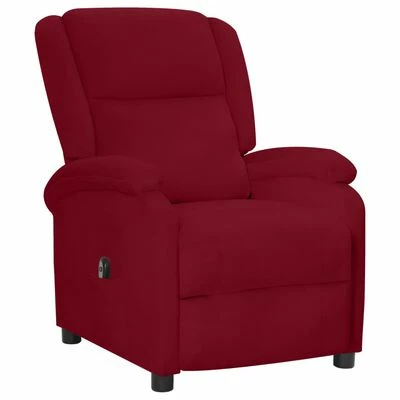 VidaXL Fauteuil inclinable électrique Bordeaux Velours 4 VidaXL Fauteuil inclinable électrique Bordeaux Velours – Image 2
