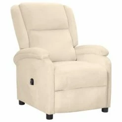 VidaXL Fauteuil inclinable électrique Crème Velours 9 VidaXL Fauteuil inclinable électrique Crème Velours -Fauteuils Soldes image 2 3098402