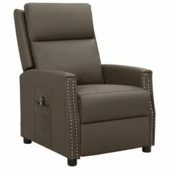 VidaXL Fauteuil inclinable électrique Gris Similicuir -Fauteuils Soldes image 2 3098482