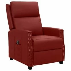 VidaXL Fauteuil inclinable électrique Rouge bordeaux Similicuir -Fauteuils Soldes image 2 3098484