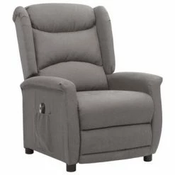 VidaXL Fauteuil inclinable électrique Gris clair Tissu 9 VidaXL Fauteuil inclinable électrique Gris clair Tissu -Fauteuils Soldes image 2 3098506