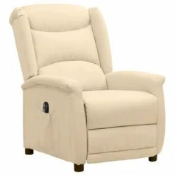 VidaXL Fauteuil inclinable électrique Crème Tissu 9 VidaXL Fauteuil inclinable électrique Crème Tissu -Fauteuils Soldes image 2 3098515
