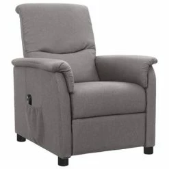 VidaXL Fauteuil inclinable électrique Gris clair Tissu -Fauteuils Soldes image 2 3098544