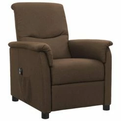 VidaXL Fauteuil inclinable électrique Marron Tissu -Fauteuils Soldes image 2 3098548