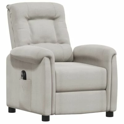 VidaXL Fauteuil inclinable électrique Gris clair Tissu microfibre 4 VidaXL Fauteuil inclinable électrique Gris clair Tissu microfibre – Image 2