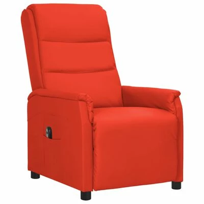 VidaXL Fauteuil inclinable électrique Rouge Similicuir 4 VidaXL Fauteuil inclinable électrique Rouge Similicuir – Image 2