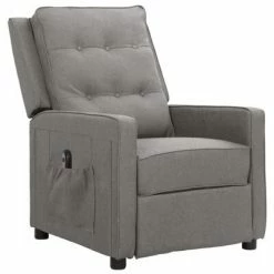 VidaXL Fauteuil inclinable électrique Gris clair Tissu -Fauteuils Soldes image 2 3098610