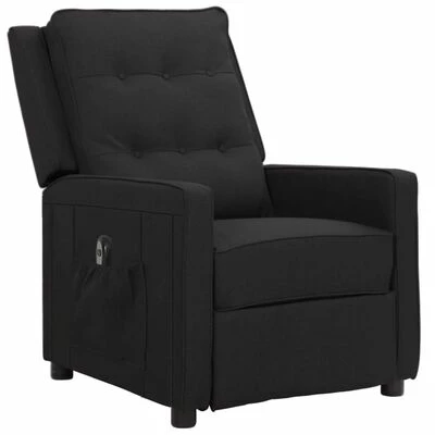 VidaXL Fauteuil inclinable électrique Noir Tissu 4 VidaXL Fauteuil inclinable électrique Noir Tissu – Image 2