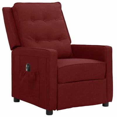 VidaXL Fauteuil inclinable électrique Rouge bordeaux Tissu 4 VidaXL Fauteuil inclinable électrique Rouge bordeaux Tissu – Image 2