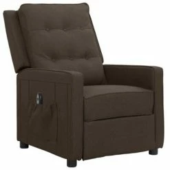 VidaXL Fauteuil inclinable électrique Marron foncé Tissu -Fauteuils Soldes image 2 3098615