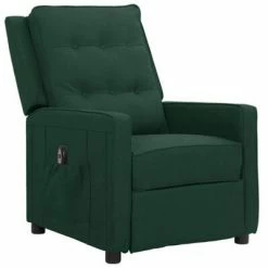 VidaXL Fauteuil inclinable électrique Vert foncé Tissu -Fauteuils Soldes image 2 3098616