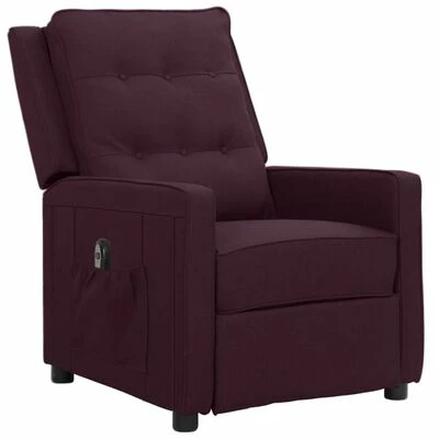 VidaXL Fauteuil inclinable électrique Violet Tissu 4 VidaXL Fauteuil inclinable électrique Violet Tissu – Image 2