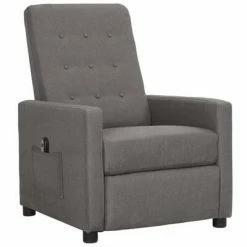 VidaXL Fauteuil inclinable électrique Gris clair Tissu -Fauteuils Soldes image 2 3098638