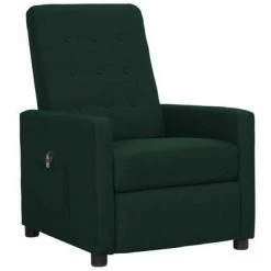 VidaXL Fauteuil inclinable électrique Vert foncé Tissu -Fauteuils Soldes image 2 3098644