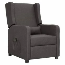 VidaXL Fauteuil inclinable électrique Gris foncé Tissu -Fauteuils Soldes image 2 3098722