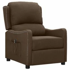 VidaXL Fauteuil inclinable électrique Marron Tissu -Fauteuils Soldes image 2 3098749