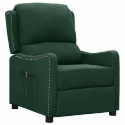 VidaXL Fauteuil inclinable électrique Vert foncé Tissu -Fauteuils Soldes image 2 3098751