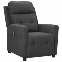 VidaXL Fauteuil inclinable électrique Gris foncé Tissu -Fauteuils Soldes image 2 3098902