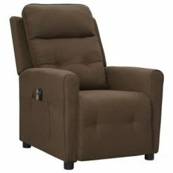VidaXL Fauteuil inclinable électrique Marron Tissu -Fauteuils Soldes image 2 3098905
