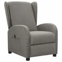 VidaXL Fauteuil inclinable électrique Gris clair Tissu -Fauteuils Soldes image 2 3098925