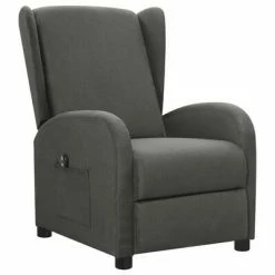 VidaXL Fauteuil inclinable électrique Gris foncé Tissu -Fauteuils Soldes image 2 3098926