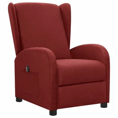 VidaXL Fauteuil inclinable électrique Bordeaux Tissu 4 VidaXL Fauteuil inclinable électrique Bordeaux Tissu – Image 2