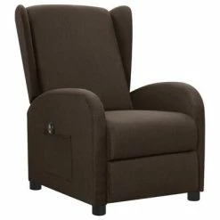 VidaXL Fauteuil inclinable électrique Marron foncé Tissu -Fauteuils Soldes image 2 3098930