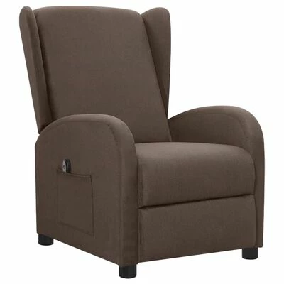 VidaXL Fauteuil inclinable électrique Taupe Tissu 4 VidaXL Fauteuil inclinable électrique Taupe Tissu – Image 2