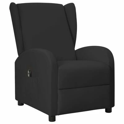 VidaXL Fauteuil inclinable électrique à oreilles Noir Similicuir 4 VidaXL Fauteuil inclinable électrique à oreilles Noir Similicuir – Image 2