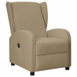 VidaXL Fauteuil inclinable électrique à oreilles Cappuccino Similicuir -Fauteuils Soldes image 2 3098955