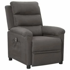 VidaXL Fauteuil inclinable électrique Gris foncé Tissu -Fauteuils Soldes image 2 3098964