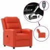 VidaXL Fauteuil inclinable électrique Rouge Similicuir 2 VidaXL Fauteuil inclinable électrique Rouge Similicuir -Fauteuils Soldes image 2 3098992