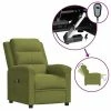 VidaXL Fauteuil inclinable électrique Vert clair Velours
