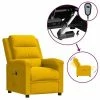 VidaXL Fauteuil inclinable électrique Jaune Velours 2 VidaXL Fauteuil inclinable électrique Jaune Velours -Fauteuils Soldes image 2 3099008