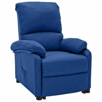 VidaXL Fauteuil releveur inclinable Bleu Tissu 4 VidaXL Fauteuil releveur inclinable Bleu Tissu â Image 2