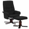 VidaXL Fauteuil inclinable avec repose-pied Noir Similicuir
