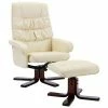 VidaXL Fauteuil inclinable avec repose-pied Crème Similicuir -Fauteuils Soldes image 2 320118