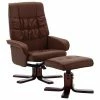 VidaXL Fauteuil inclinable avec repose-pied Marron Similicuir