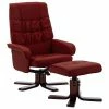 VidaXL Fauteuil inclinable avec repose-pied Rouge bordeaux Similicuir