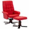 VidaXL Fauteuil inclinable avec repose-pied Rouge Similicuir -Fauteuils Soldes image 2 320122