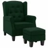 VidaXL Fauteuil avec repose-pied Vert foncé Tissu 1 VidaXL Fauteuil avec repose-pied Vert foncé Tissu -Fauteuils Soldes image 2 320157