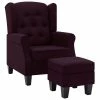 VidaXL Fauteuil avec repose-pied Violet Tissu 1 VidaXL Fauteuil avec repose-pied Violet Tissu -Fauteuils Soldes image 2 320158