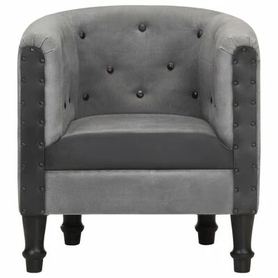 VidaXL Fauteuil Noir Cuir véritable et bois de manguier massif 4 VidaXL Fauteuil Noir Cuir véritable et bois de manguier massif – Image 2